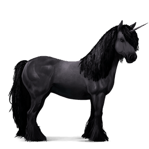 licorne de selle tinker noir