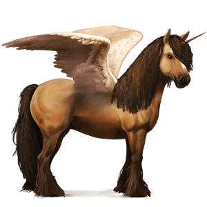 licorne de selle ailée kwpn isabelle