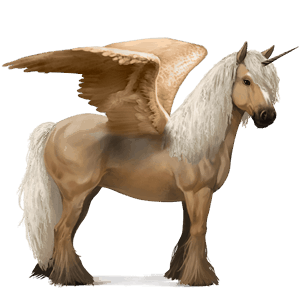 licorne de selle ailée tinker palomino