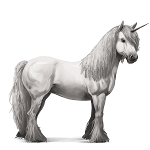 licorne de selle mangalarga marchador gris clair