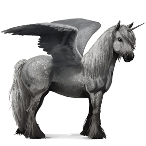 licorne de selle ailée arabe aubère