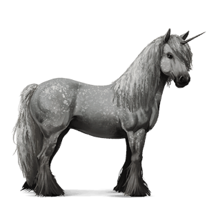 licorne de selle camargue gris pommelé