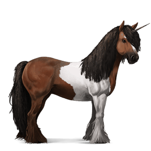 licorne de selle tinker pie tobiano bai