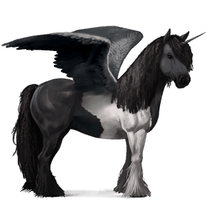 licorne de selle ailée selle français bai brûlé