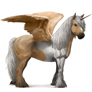 licorne de selle ailée tinker pie tobiano palomino