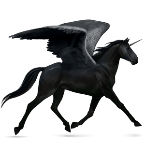 licorne de selle ailée hanovrien gris souris