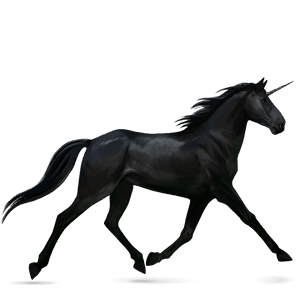 licorne de selle trotteur orlov noir