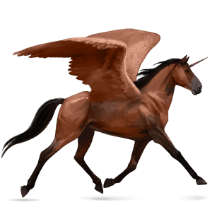 licorne de selle ailée morgan bai cerise