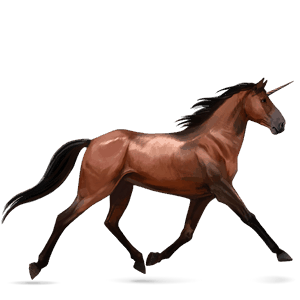 licorne de selle trotteur français alezan