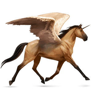 licorne de selle ailée hackney alezan