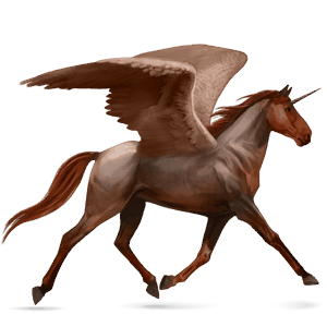 licorne de selle ailée trotteur orlov bai