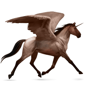 licorne de selle ailée hanovrien gris souris