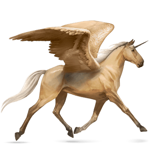 licorne de selle ailée arabe bai cerise