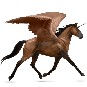 licorne de selle ailée trakehner bai brûlé