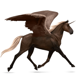 licorne de selle ailée hanovrien alezan