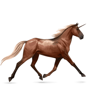 licorne de selle trotteur français bai brûlé