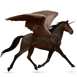 licorne de selle ailée morgan bai brûlé