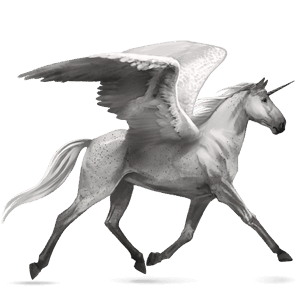 licorne de selle ailée kwpn gris clair