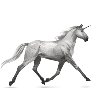 licorne de selle kwpn gris pommelé
