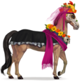cheval de selle novia púrpura 