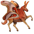 licorne de selle ailée donskaya alezan brûlé crins lavés