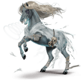 licorne de selle curly pie tobiano alezan