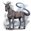 cheval de trait percheron gris pommelé