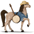 cheval de selle arabe noir