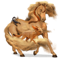 licorne de selle trotteur américain bai brûlé