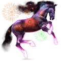 cheval divin feu d'artifice