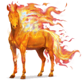 cheval divin flamme
