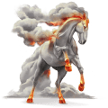 cheval divin fumée