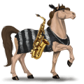 cheval de selle akhal-téké aubère