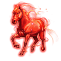 cheval divin naine rouge