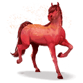 cheval de l'arc-en-ciel charming red