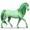 cheval de l'arc-en-ciel forest green