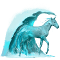 cheval de l'eau vague