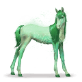 cheval de l'arc-en-ciel forest green