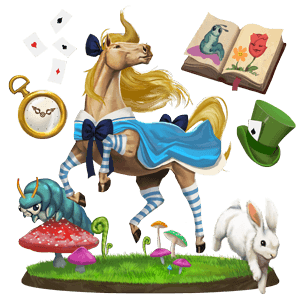 cheval divin alice au pays des merveilles 