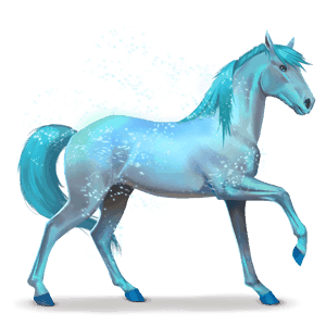 cheval de l'arc-en-ciel lovely blue