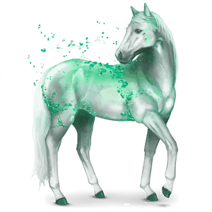 cheval des pierres précieuses Émeraude