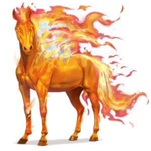 cheval divin flamme