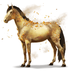 cheval des pierres précieuses gypse