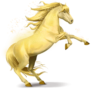 cheval de l'arc-en-ciel shiny yellow