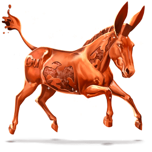 cheval divin cuivre