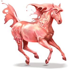 cheval divin or rose