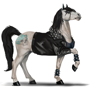 cheval de selle tennessee walker gris clair