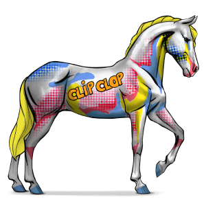 cheval divin pop art