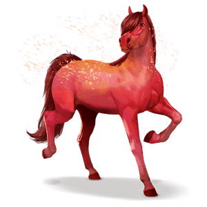 cheval de l'arc-en-ciel charming red