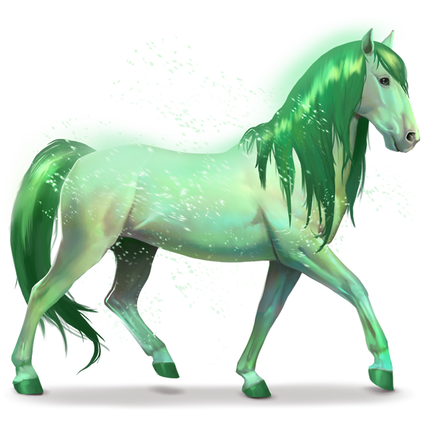 cheval de l'arc-en-ciel forest green